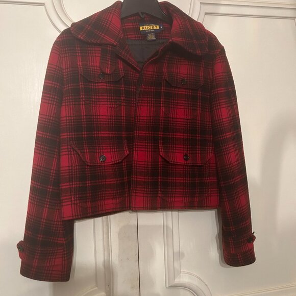 Wool Ralph Lauren Rugby Plaid Jacket - Picture 2 of 12